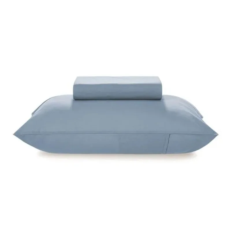 Jogo de Cama Percal 160 Fios Liso Simples Matiza Solteiro Jeans