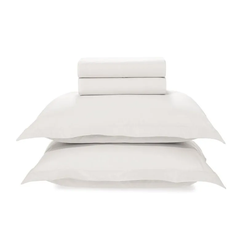 Jogo De Cama 4 Peças Casal Karsten Tom 200 Fios Branco 220x250cm (MP)