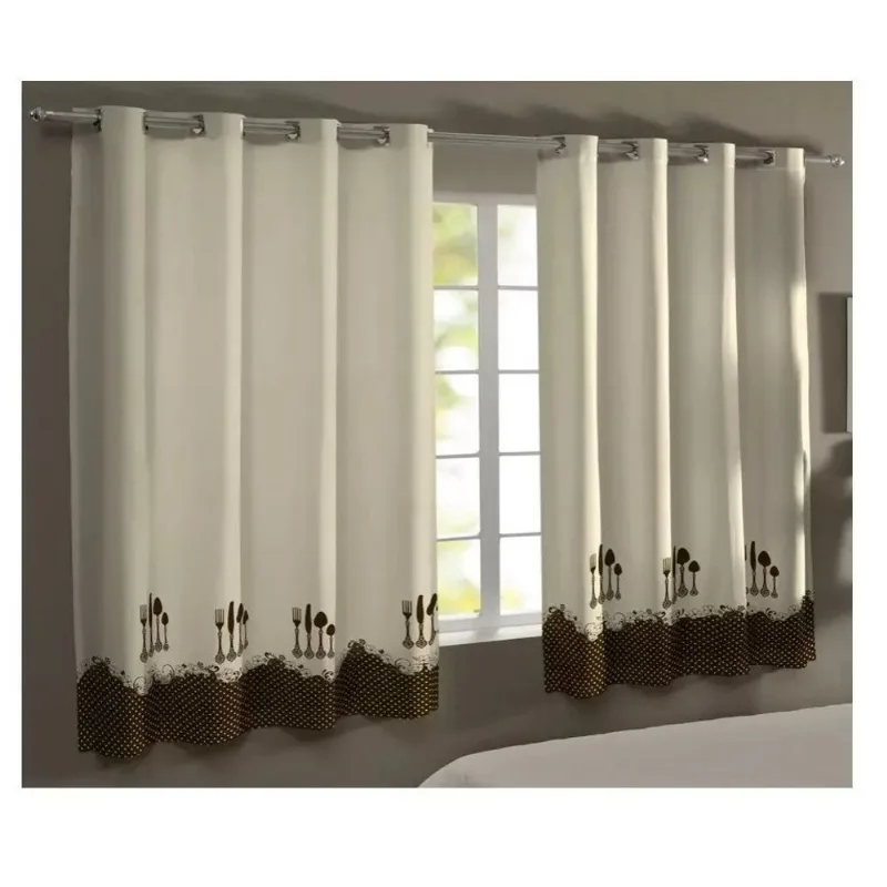 Cortina de Cozinha Estampada 2,00 m X 1,40 m Raner