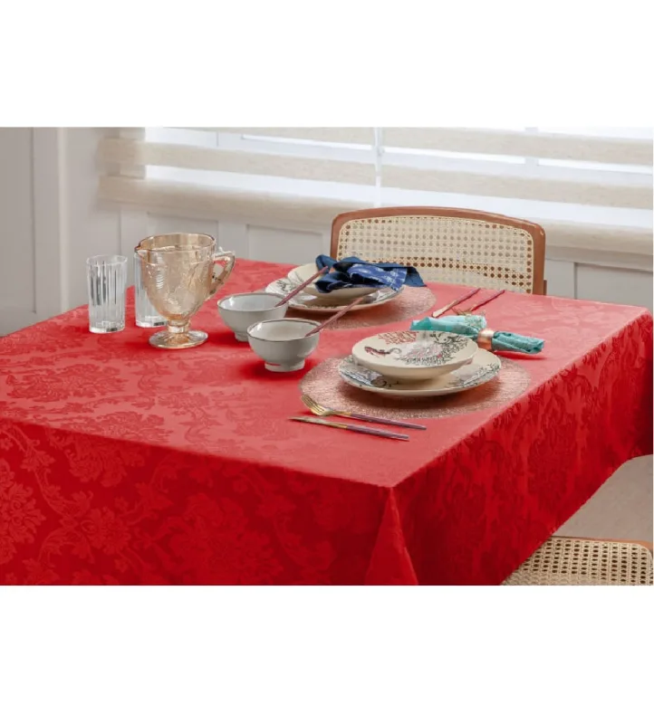 Toalha Mesa Quadrada High Class 160x160cm Vermelha Raner - Raner - Cama, Mesa E Banho