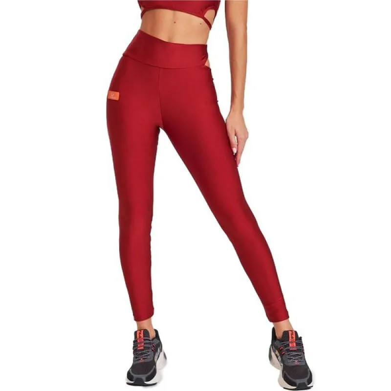 Calça Legging Caju Brasil Atlanta Vermelho Feminino Fitness P - CAJU BRASIL - Moda
