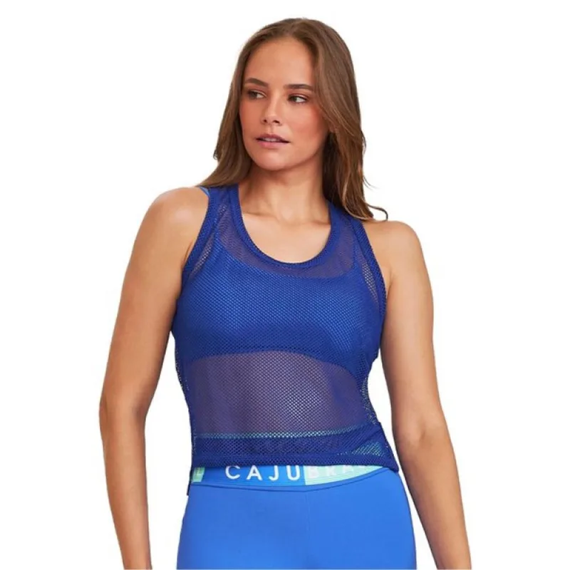 Regata Caju Brasil Azul Escuro Feminino Fitness Academia P P / Azul - CAJU BRASIL