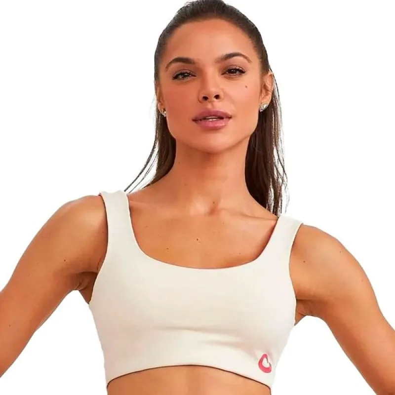 Top Caju Barsil Dupla Face 4 Em 1 Off White Feminino Fitness G - CAJU BRASIL