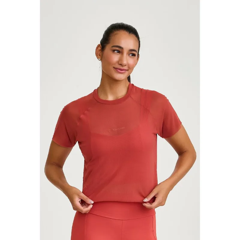 BLUSA DE TULE MARROM PÁPRICA CAJUBRASIL M