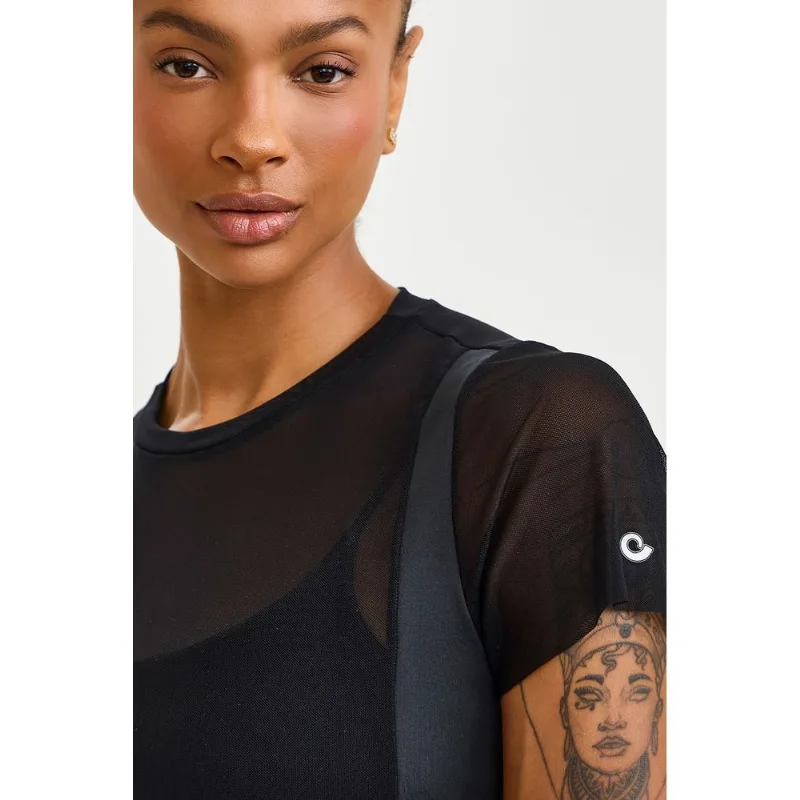 BLUSA DE TULE ALONGADA PRETO CAJUBRASIL - G