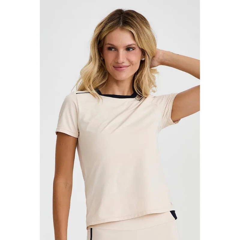BLUSA COLOR BLOCK COM PROTEÇÃO SOLAR OFF WHITE CAJUBRASIL BLUSA COLOR BLOCK COM PROTEÇÃO SOLAR OFF WHITE M