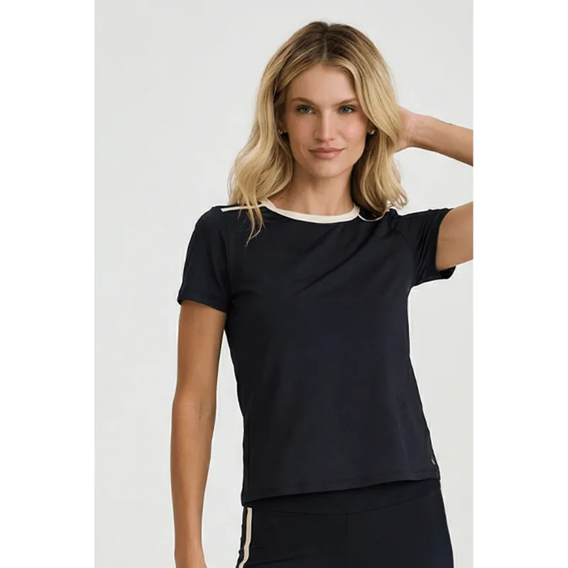 BLUSA COLOR BLOCK COM PROTEÇÃO SOLAR PRETO CAJUBRASIL BLUSA COLOR BLOCK COM PROTEÇÃO SOLAR PRETO G