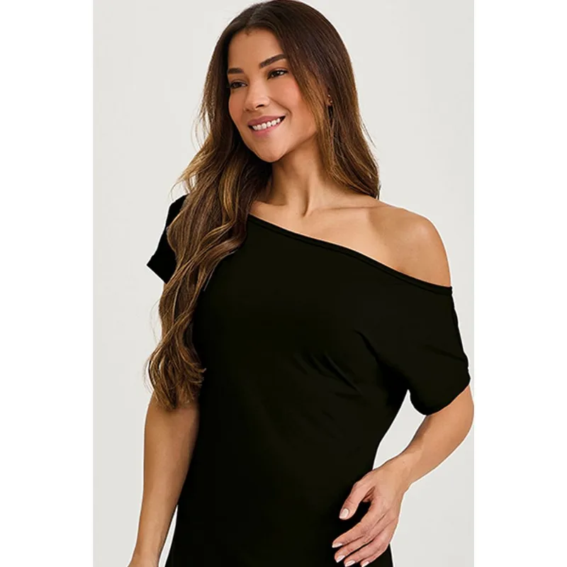 BLUSA DECOTE CANOA SECAGEM RÁPIDA PRETO CAJUBRASIL - P
