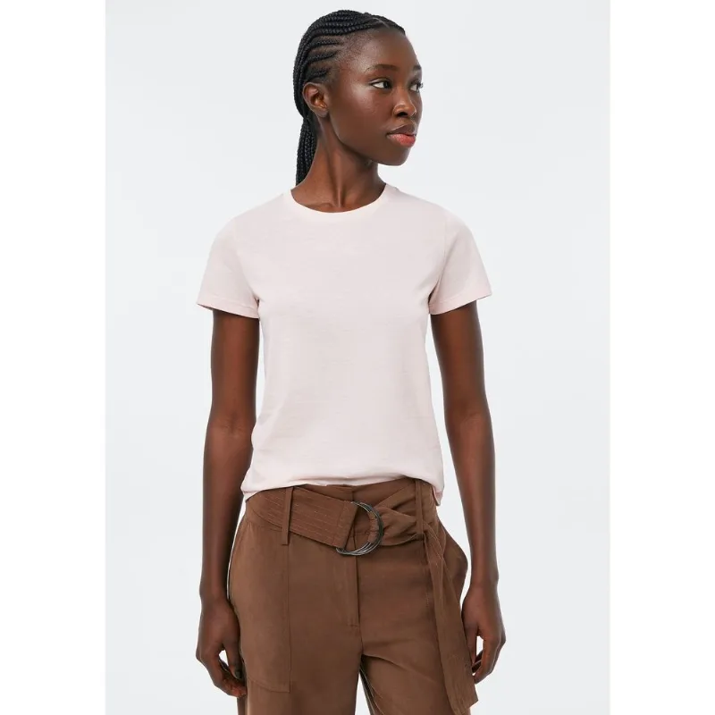 Blusa Básica Feminina Manga Curta - Rosa P