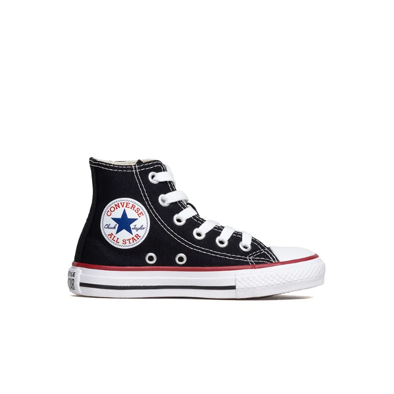 Tênis Converse Chuck Taylor All Star Kids Hi Preto/Vermelho CK00030007/CK00040007.23