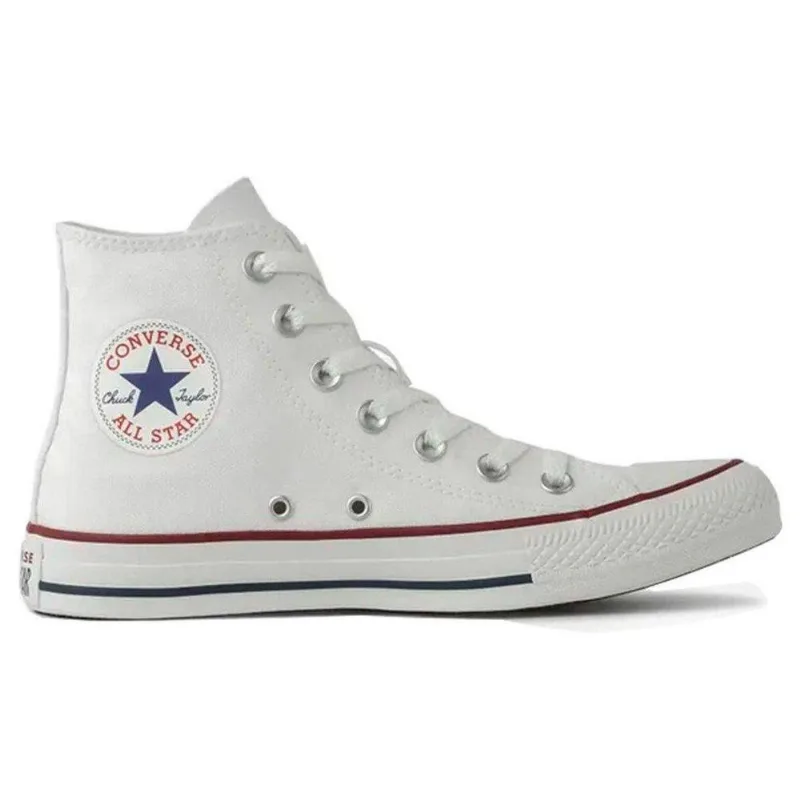 Tenis All Star Chuck Taylor Cano Alto Ref Ck00040001 Branco/branco/marinho 033 - Converse