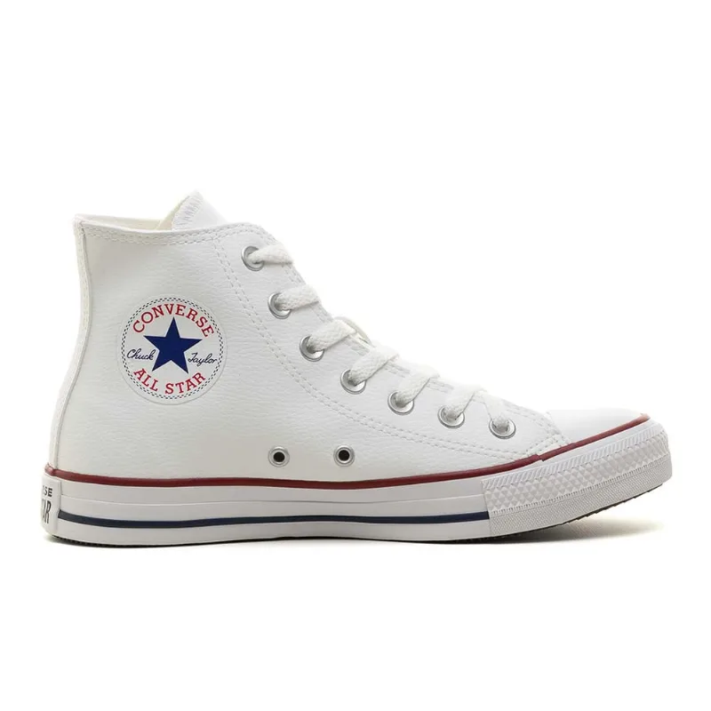 Tênis Converse Chuck Taylor All Star Hi Branco/Vermelho/Marinho CT04510001.39 - Converse