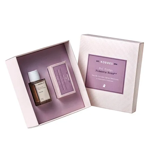 Kb Kit Colonia Sabonete Cremoso Korres Pimenta Rosa - CREMOSO