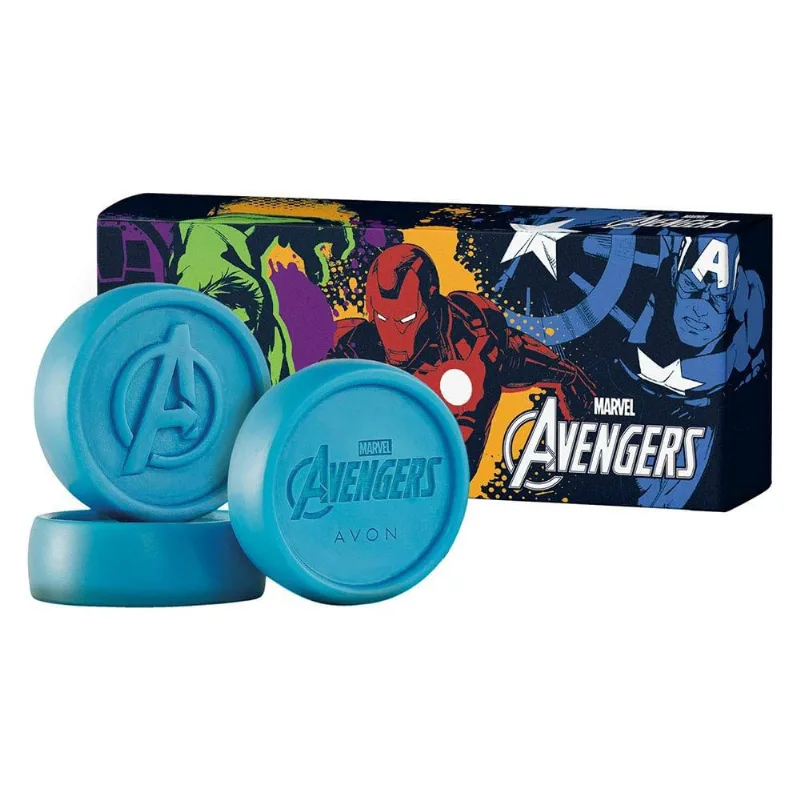 Avon kit 3 sabonetes barra avengers infinity war 5