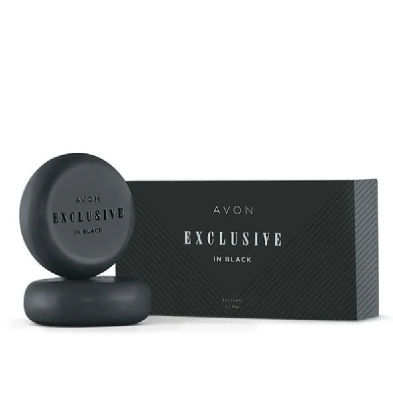 Exclusive in black sabonete cremoso vegetal com 2 unidades de 90g cada