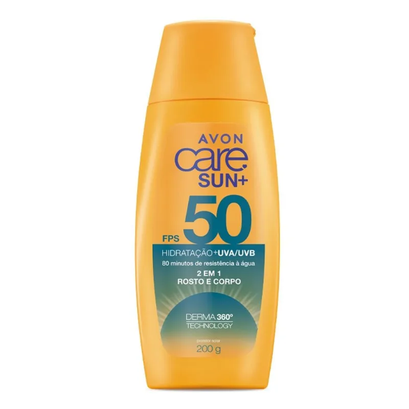 Avon care sun + protetor solar rosto E corpo FPS50 200g