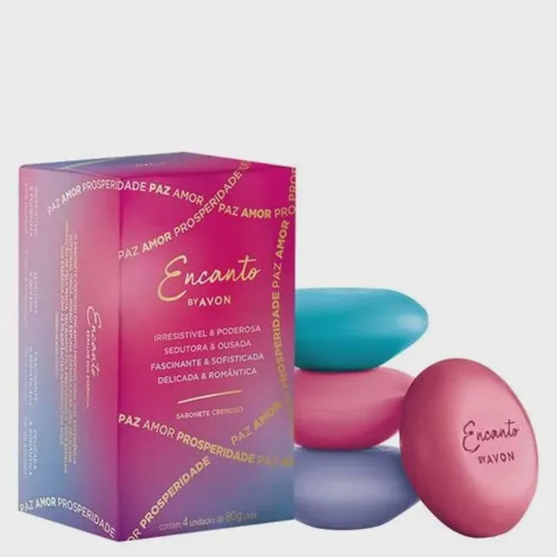 Avon encanto sabonete cremoso sortido 4X80g
