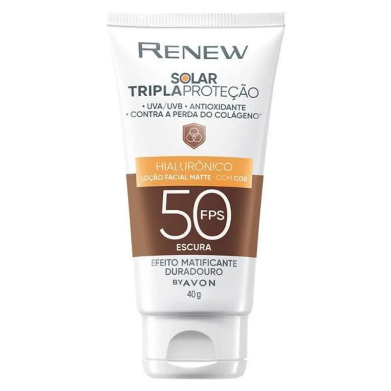 Avon Protetor Solar Facial Renew Fps50 Com Cor Escura - 40G