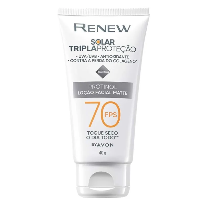 Avon renew solar tripla proteção loção facial fps 70 40g