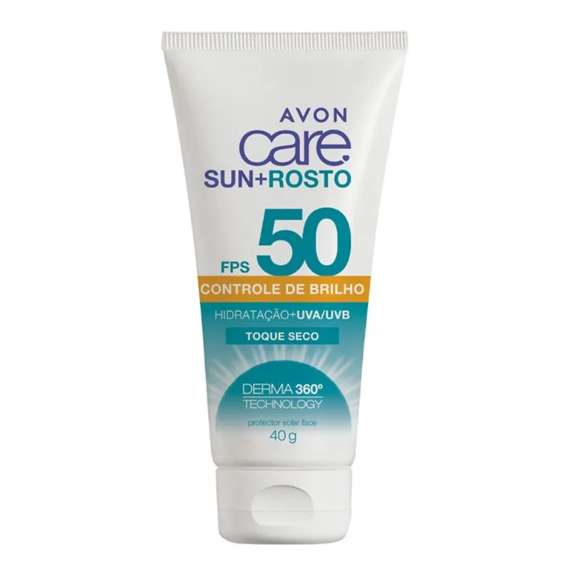 Avon care sun + rosto protetor solar toque seco fps 50 40g