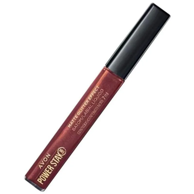 Avon - Power Stay Matte Glitter Batom Líquido Nude Ilumi 7Ml