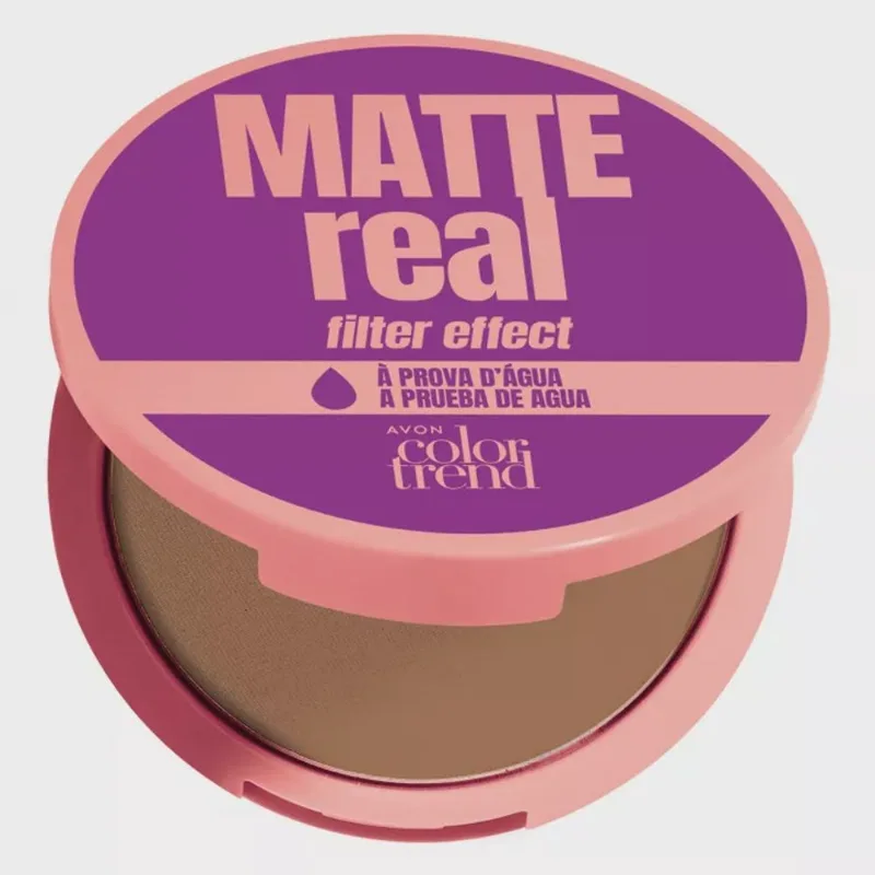 Avon matte real po compacto faci FPS10 medio escuro 412Q 7g