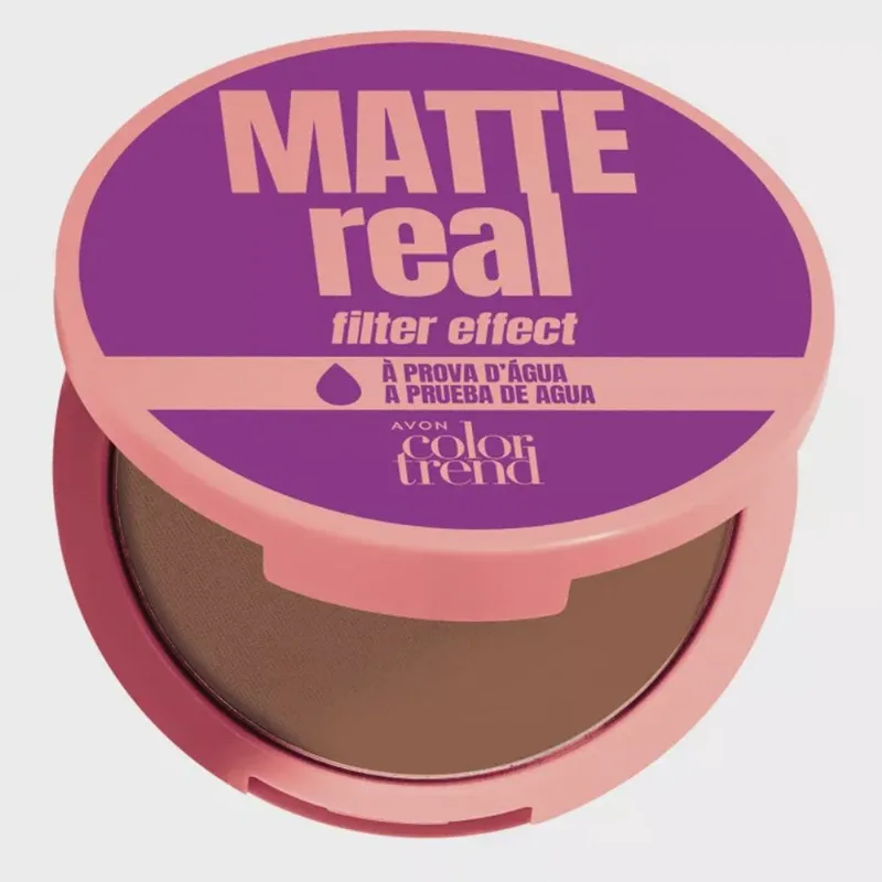 Avon matte real po compacto facial FPS10 escuro 512N 7g