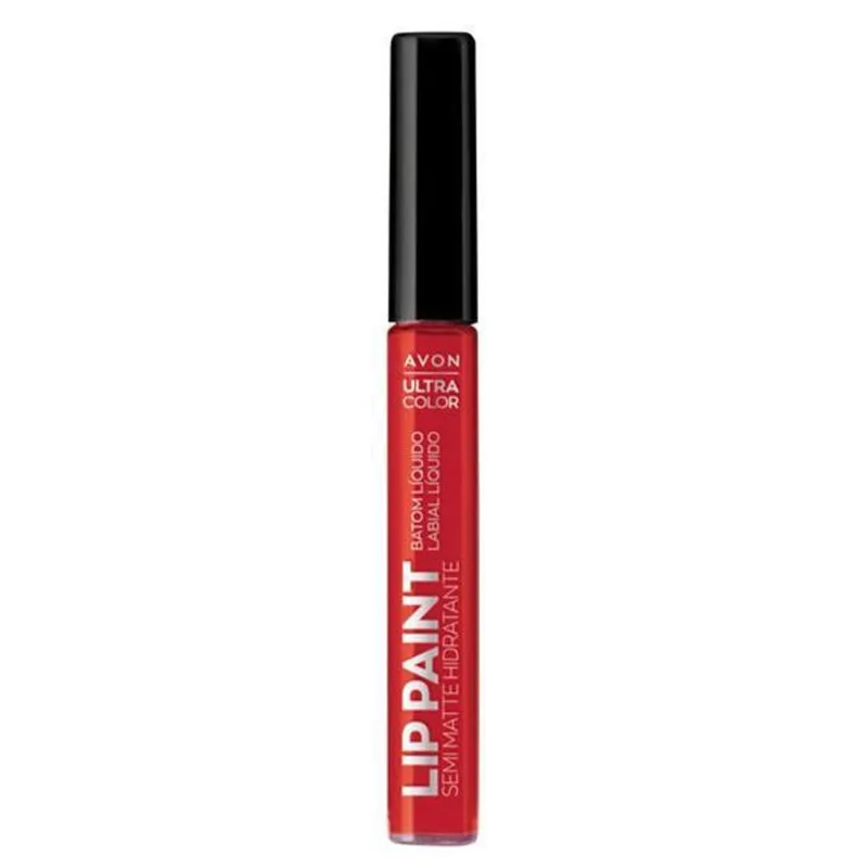 Avon Batom Líquido Lip Paint Vermelho Quente - 7Ml