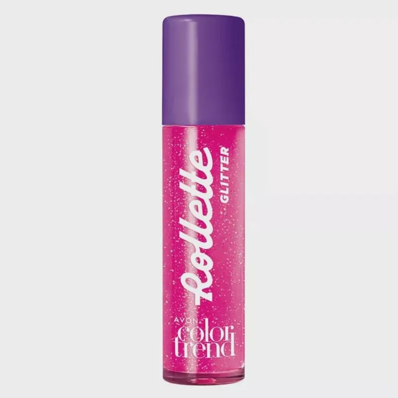 Avon color trend rollette morango glitter brilho labio 5,5ml