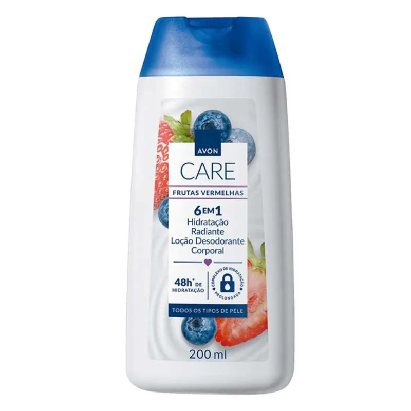Avon care frutas vermelhas locao hidratante corporal 200ml
