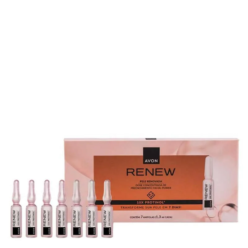 Avon Renew Doses Restauracao Facial - 7 Amp De 1,3Ml