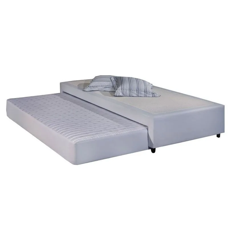 Cama Box Base c/Auxiliar Solteiro MH1453 Bordado White (88x188x32) - Herval - Não Disponível - Móveis