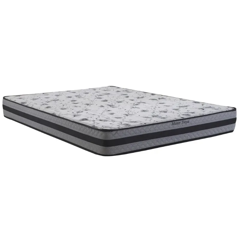 Colchão Casal Molas Bonnel Herval Master Troya 138x188x20cm Preto eCinza