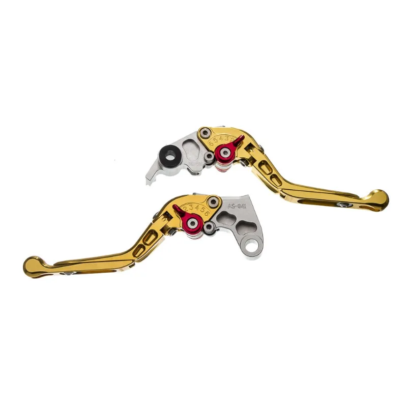 Manete Moto X Super Bike Par c/ Regulagens 3/4dedos Dourado
