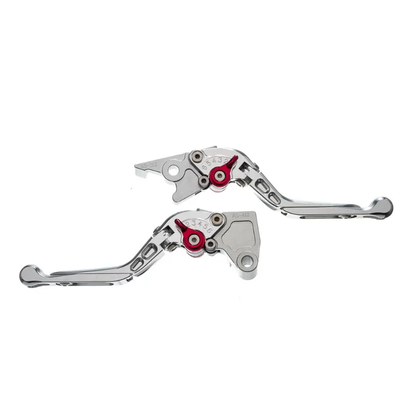 Manete Moto X Super Bike Par c/ Regulagens 3/4dedos Prata Ka