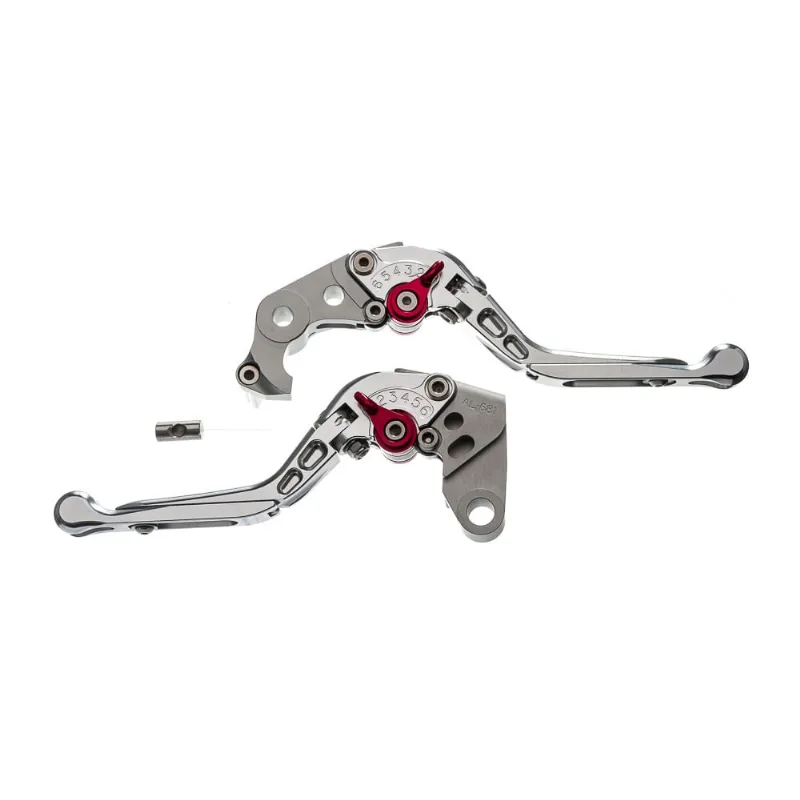 Manete Moto X Super Bike Par c/ Regulagens 3/4dedos Prata Ka