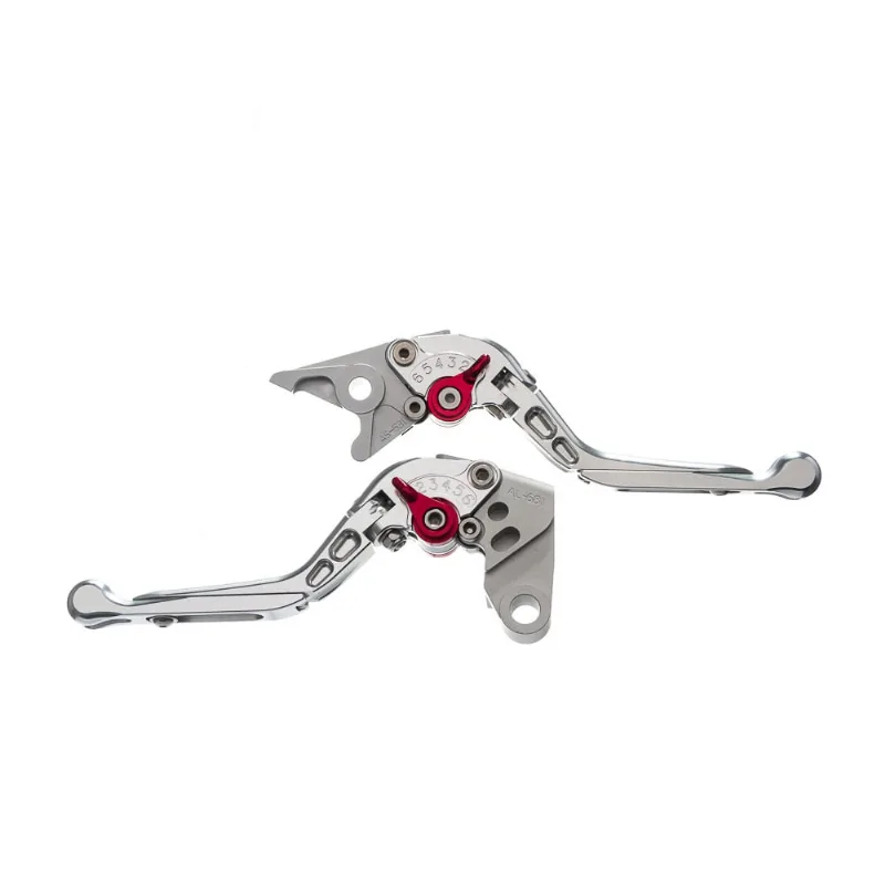 Manete Moto X Super Bike Par c/ Regulagens 3/4dedos Prata Ka