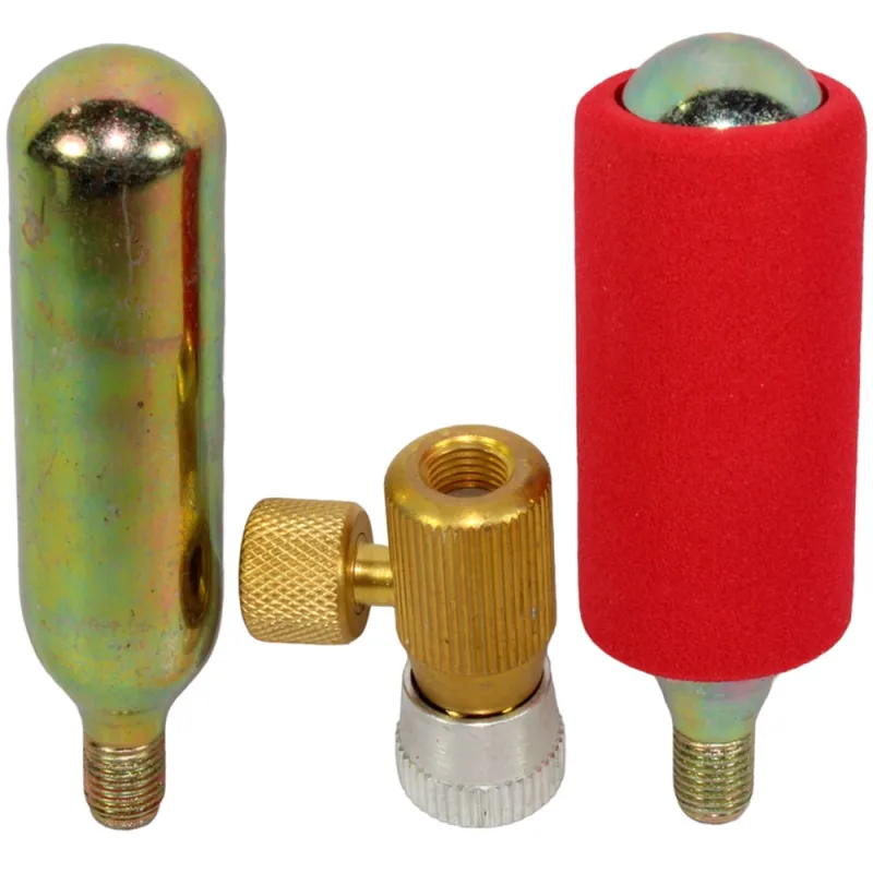 Kit de CO2 para encher pneu conserto reparo remendo para pneu com e sem câmara bike moto carro - Não Disponível - Automotivo