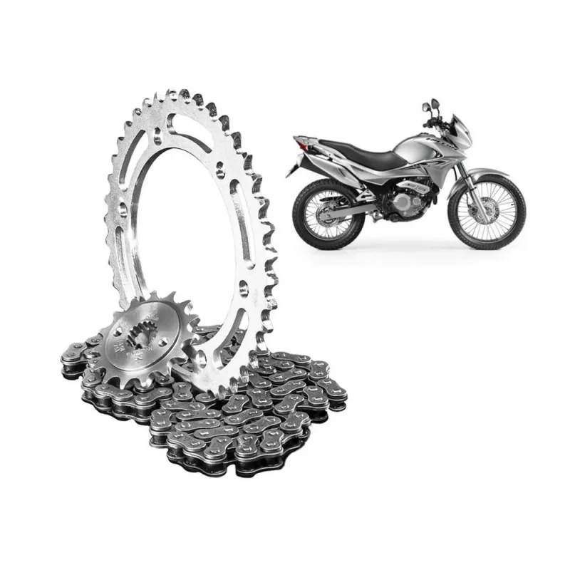 Kit relação transmissão tração NX4 NX400 NX400I Falcon 1999 a 2015 Honda - Não Disponível - Automotivo