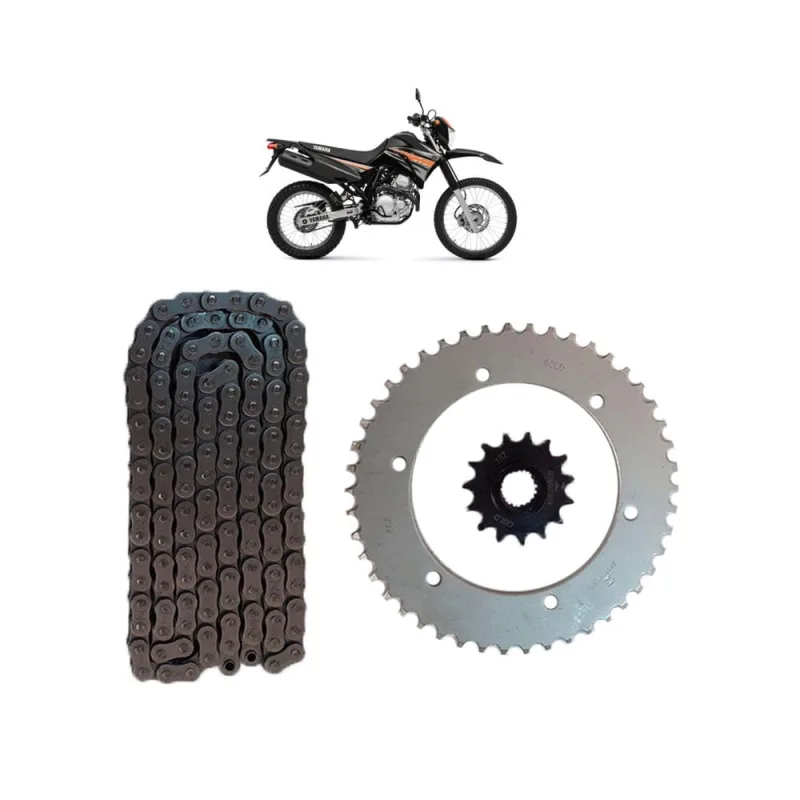 Kit relação transmissão tração XTZ250 Lander 2007 a 2008 Yamaha - Não Disponível - Automotivo