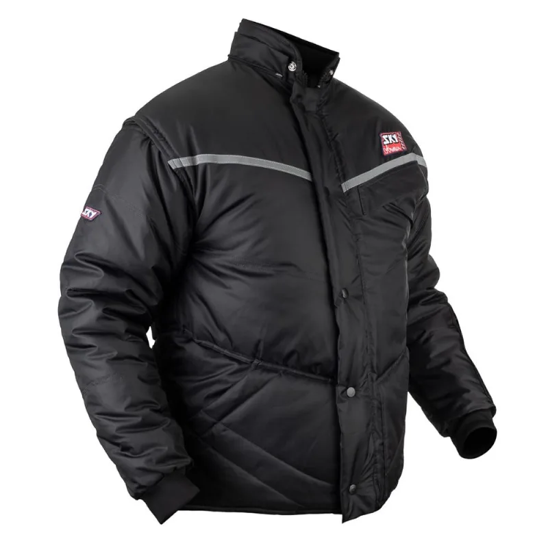Jaqueta Moto Motociclista Sky America Masculina Preta Frio Bolso Impermeavel Touca Manga E Removivel G - L