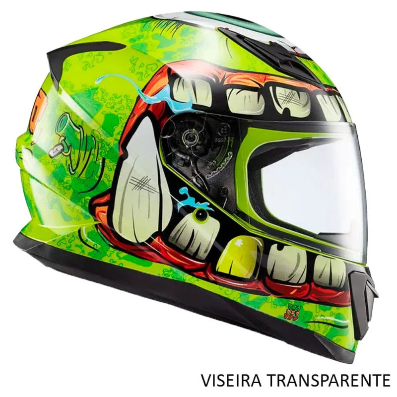 Capacete Texx Fechado Hawk Orc Verde 58 (MP)