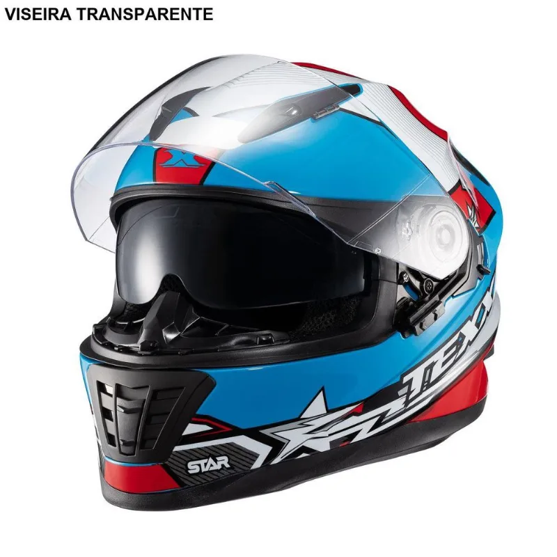 Capacete Texx Fechado Wing Azul 58 (MP)