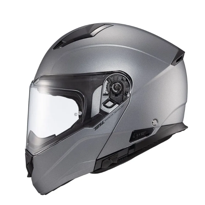 Capacete Texx Escamoteável Kratos Sólido Titânio Fosco 61 (MP)