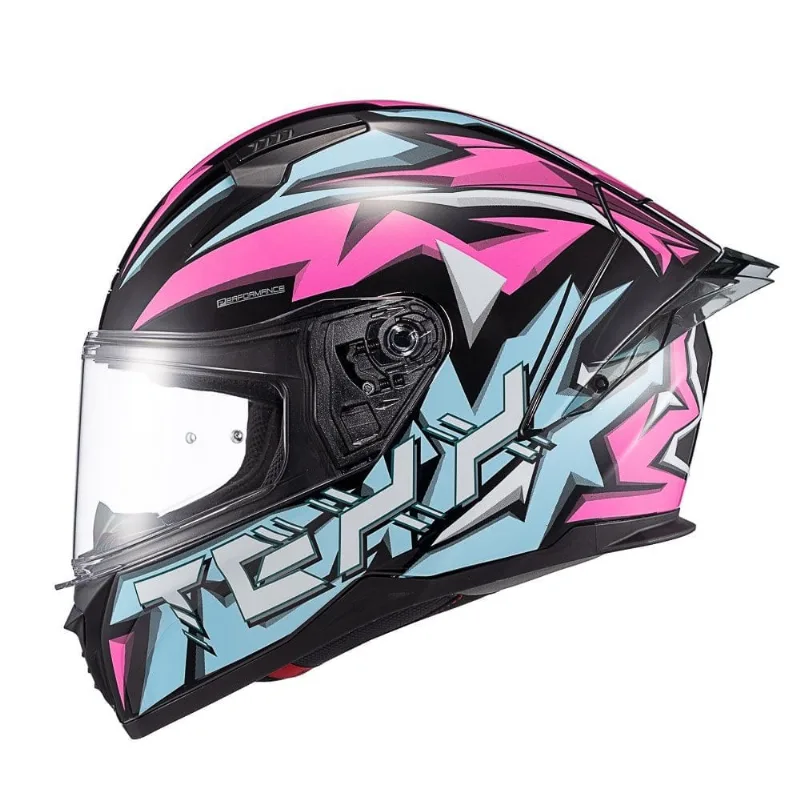 Capacete Texx Raptor Genesis Rosa E Branco 62 (MP)