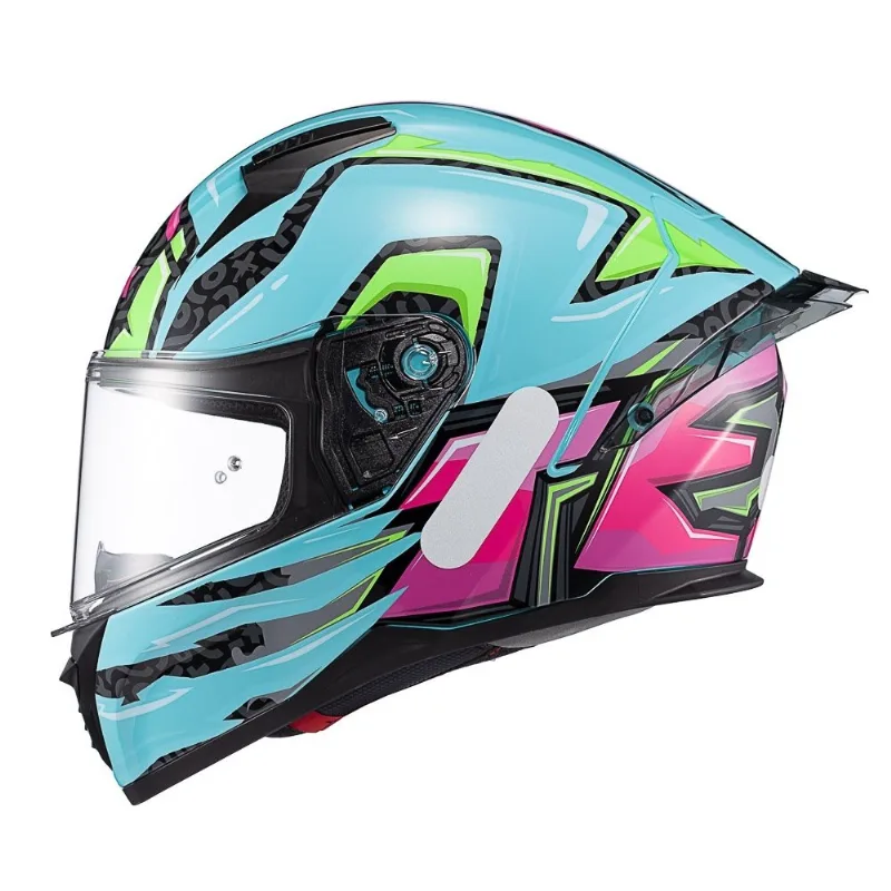 Capacete Texx Raptor Arcade Azul E Rosa 58 (MP)