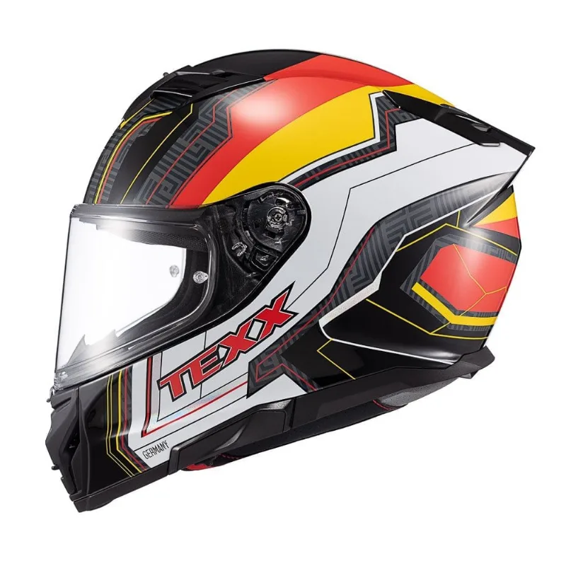 Capacete Texx Kaiman Flag Alemanha Preto E Vermelho 62 (MP)
