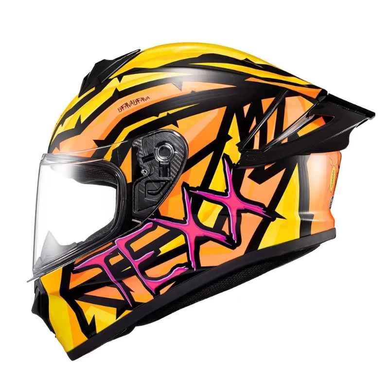 Capacete Texx Spihe Maasai Laranja E Amarelo 60 (MP)