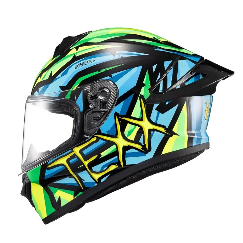 Capacete Texx Spihe Maasai Verde E Azul 62 (MP)