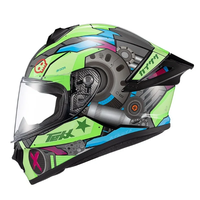 Capacete Texx Spihe Gear Verde E Azul 58 (MP)